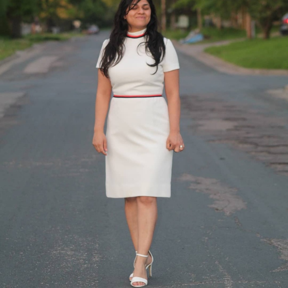 Lilli Ann Vintage Colorblock Dress and Jacket Set - Picture 2 of 8